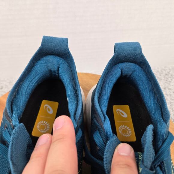 Asics Womens 9 Gel-Nimbus 25 Ink Teal Lime Green Athletic Gym Road Running Shoe - Picture 11 of 12